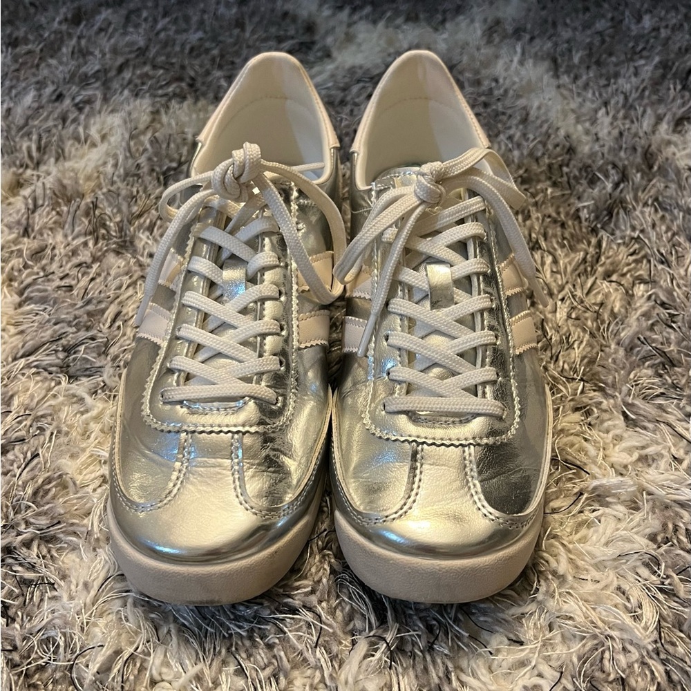 Madden Girl Metallic Silver Sneakers